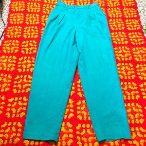 Cutest vintage 90’s green pleated slacks